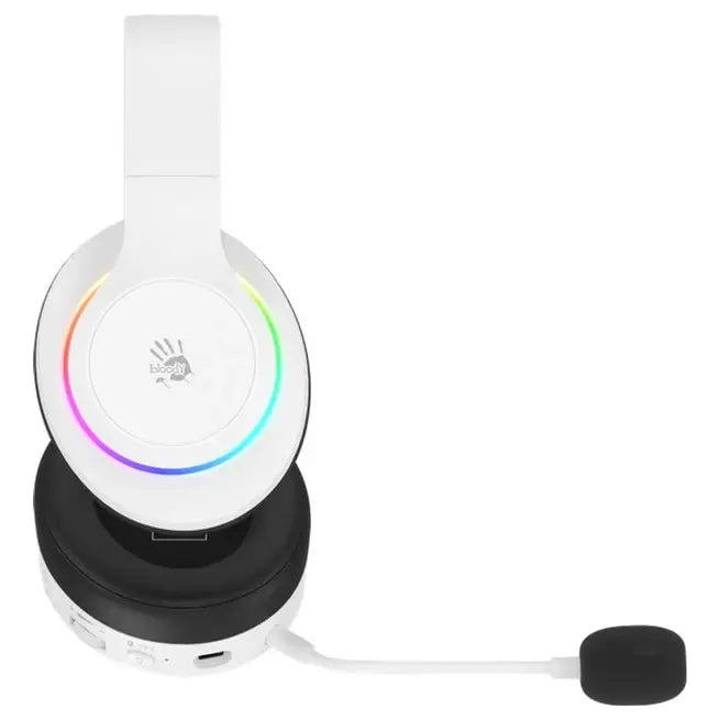 Bloody GR520 Gaming Wireless Headset, 2.4GHz Wireless Bluetooth V5.3 3.5mm Wired Audio, White