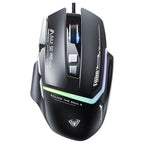 Aula Mountain S12Pro Wired Optical Gamer Mouse, 2800 DPI, RGB Backlight Effect