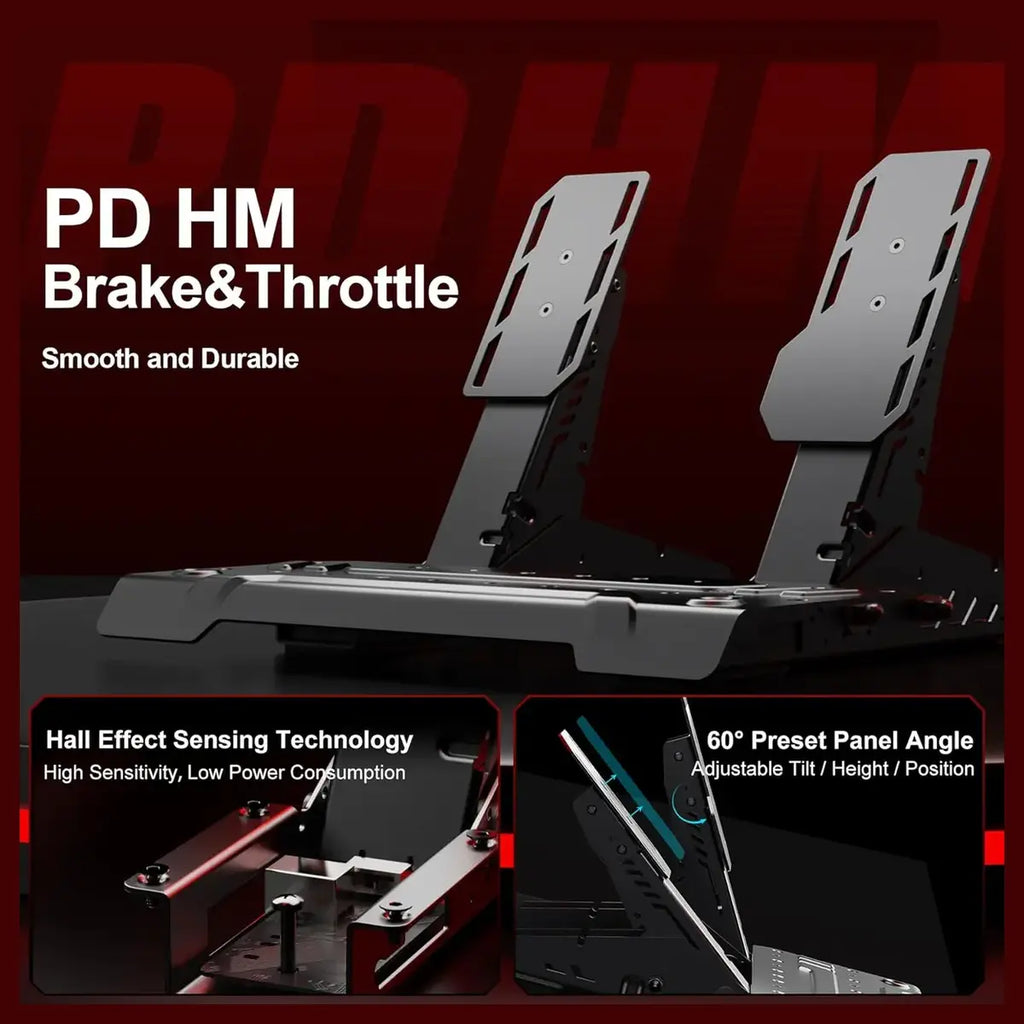 PXN VD4 Bundle PC Sim Racing Setup, 4Nm Direct Drive Servo Motor Base, 11-Inch W AS Racing Wheel, PD HM Brake and Throttle Pedals
