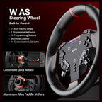 PXN VD4 Bundle PC Sim Racing Setup, 4Nm Direct Drive Servo Motor Base, 11-Inch W AS Racing Wheel, PD HM Brake and Throttle Pedals