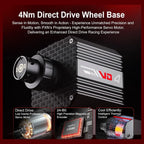 PXN VD4 Bundle PC Sim Racing Setup, 4Nm Direct Drive Servo Motor Base, 11-Inch W AS Racing Wheel, PD HM Brake and Throttle Pedals