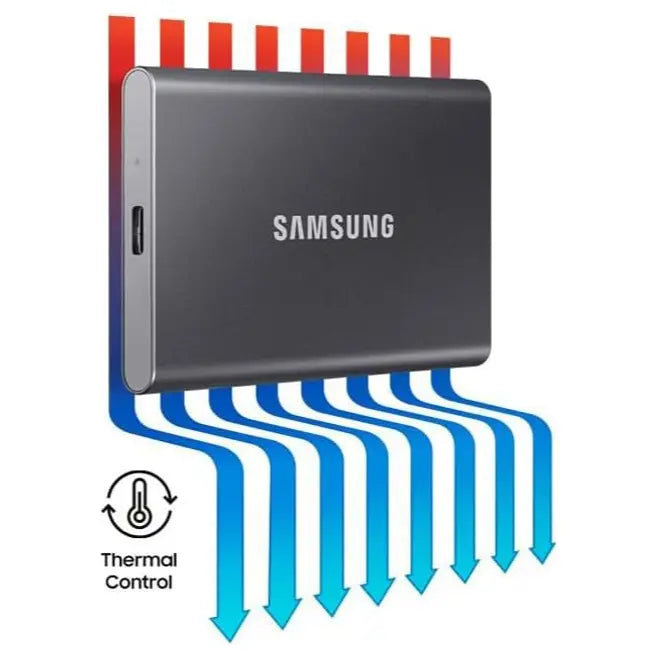 Samsung Portable SSD T7 4TB USB 3.2 Gen.2 1,050MB/s Read Grey MU-PC4T0T