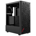 XPG Valor AIR Mid Tower Chassis, 4 Vento 120 Fans, Mini-ITX Micro-ATX ATX, 3mm Tempered Glass, 7 PCIe Slots, Black, VALORAIRMT-BKCWW
