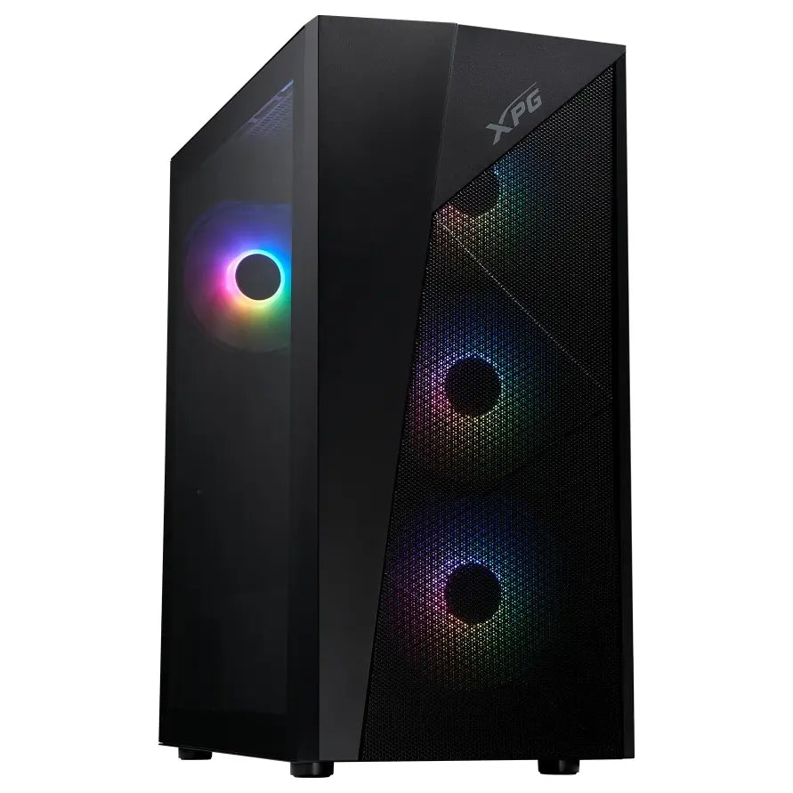 XPG LANDER 500 Mid Tower Gaming Case, 4 ARGB Fans Pre-Installed Black