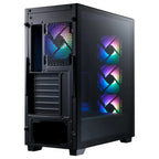 XPG LANDER 500 Mid Tower Gaming Case, 4 ARGB Fans Pre-Installed Black