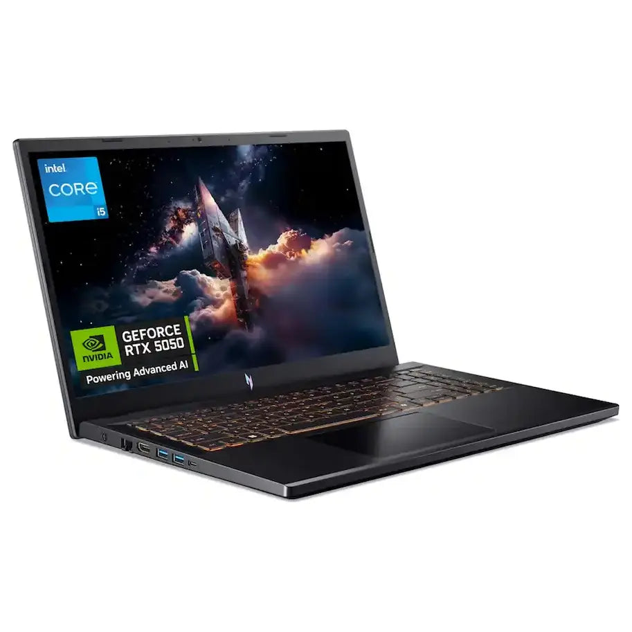 Acer Nitro V 15 ANV15-52-57BB Gaming Laptop, 13th Gen Intel Core i5-13420H, 16GB DDR4, 512GB NVMe M.2 SSD, NVIDIA RTX 5050 8GB, 15.6' FHD IPS 165Hz, Windows 11 Home, Obsidian Black