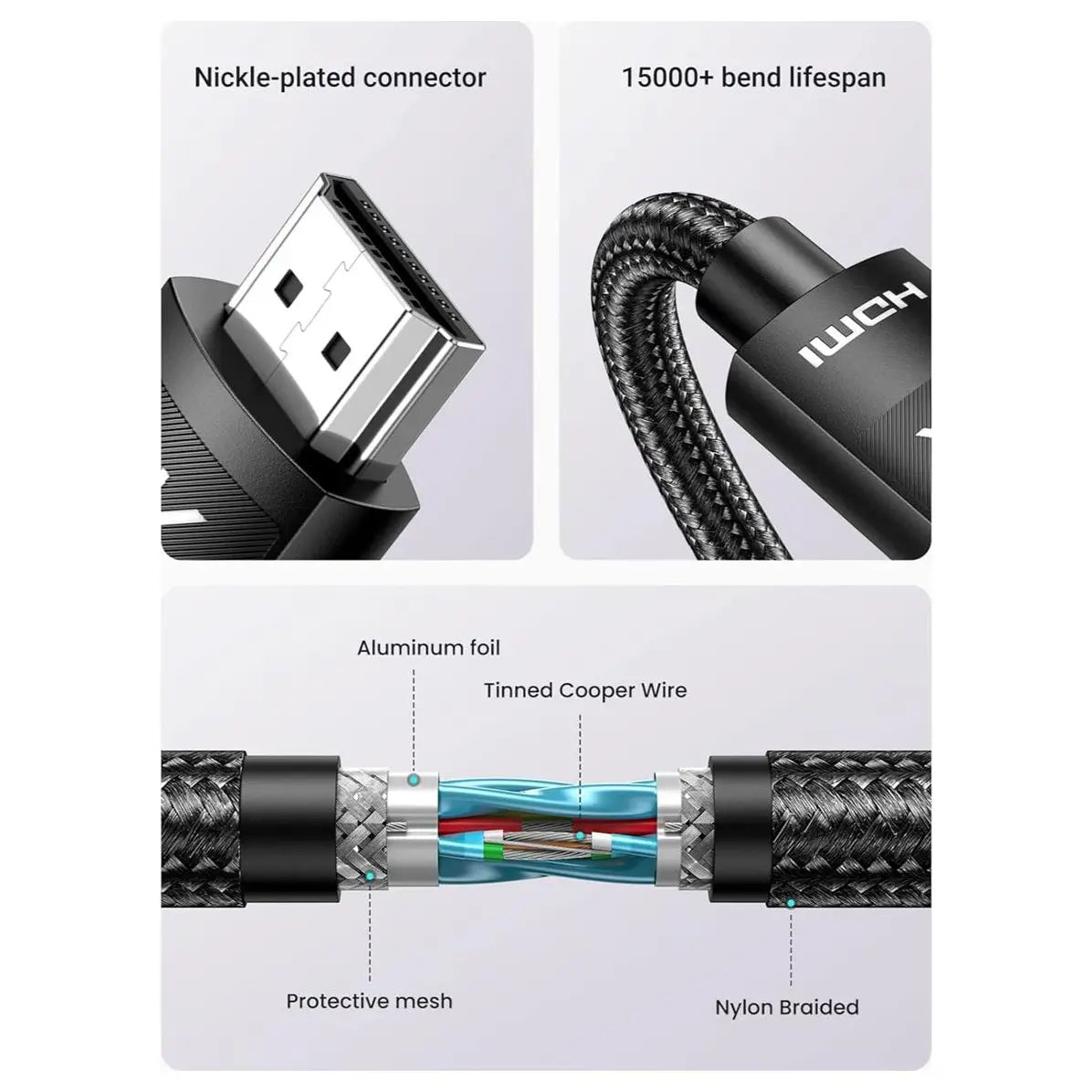Ugreen 4K HDMI Cable Male to Male Braided 10M 40104