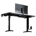 AndaSeat Terminator Adjustable Gaming Desk, RGB Gaming Atmosphere Lights, 71-117cm Height, 160x60cm, 100kg Max, AD-D-DD1-1600L-01-B