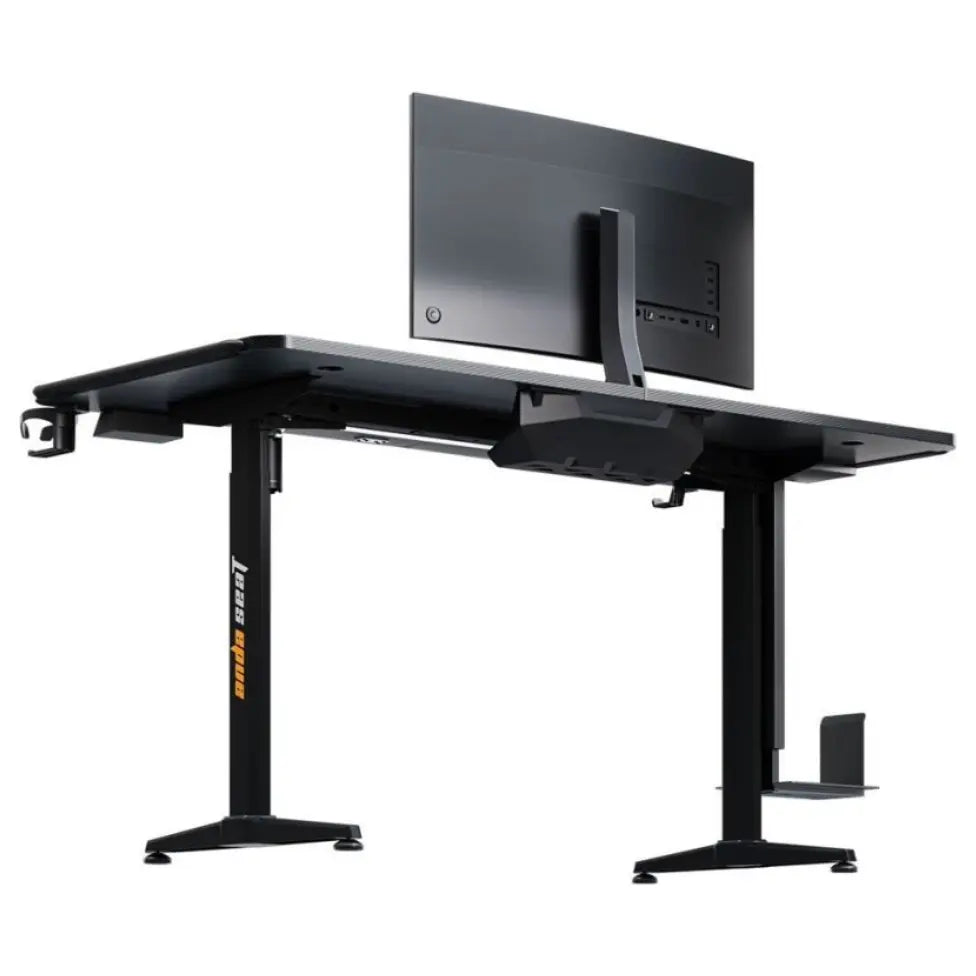 AndaSeat Terminator Adjustable Gaming Desk, RGB Gaming Atmosphere Lights, 71-117cm Height, 160x60cm, 100kg Max, AD-D-DD1-1600L-01-B