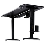 AndaSeat Terminator Adjustable Gaming Desk, RGB Gaming Atmosphere Lights, 71-117cm Height, 160x60cm, 100kg Max, AD-D-DD1-1600L-01-B