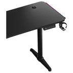 AndaSeat Terminator Adjustable Gaming Desk, RGB Gaming Atmosphere Lights, 71-117cm Height, 160x60cm, 100kg Max, AD-D-DD1-1600L-01-B