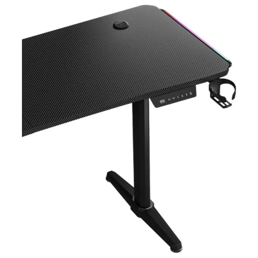 AndaSeat Terminator Adjustable Gaming Desk, RGB Gaming Atmosphere Lights, 71-117cm Height, 160x60cm, 100kg Max, AD-D-DD1-1600L-01-B