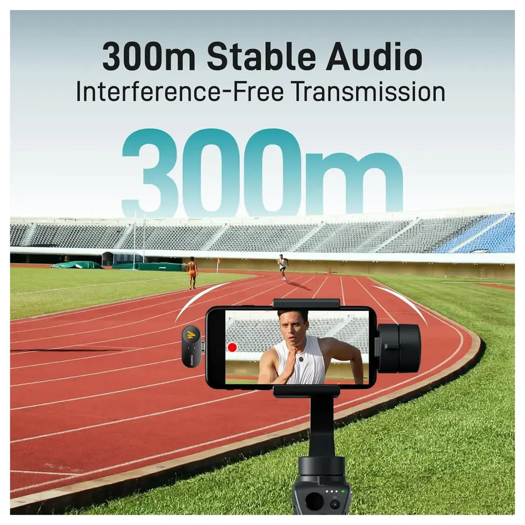 Maono Wave T5 Wireless Lavalier Microphone, USB C, 48KHz 24Bit, 300m Range, 30H, WAVE T5 PC2