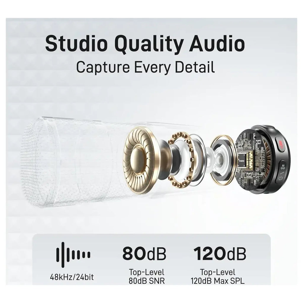Maono Wave T5 Wireless Lavalier Microphone, USB C, 48KHz 24Bit, 300m Range, 30H, WAVE T5 PC2
