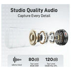 Maono Wave T5 Wireless Lavalier Microphone, USB C, 48KHz 24Bit, 300m Range, 30H, WAVE T5 PC2