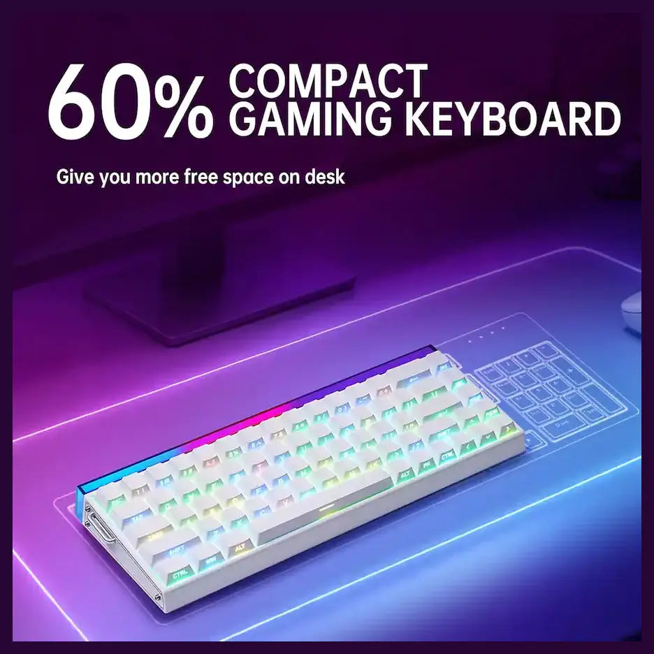 AULA Wind Hero68 HE Mechanical Keyboard 60-Key Wired Hall Effect RGB Rapid Trigger Adjustable Actuation Black/Red