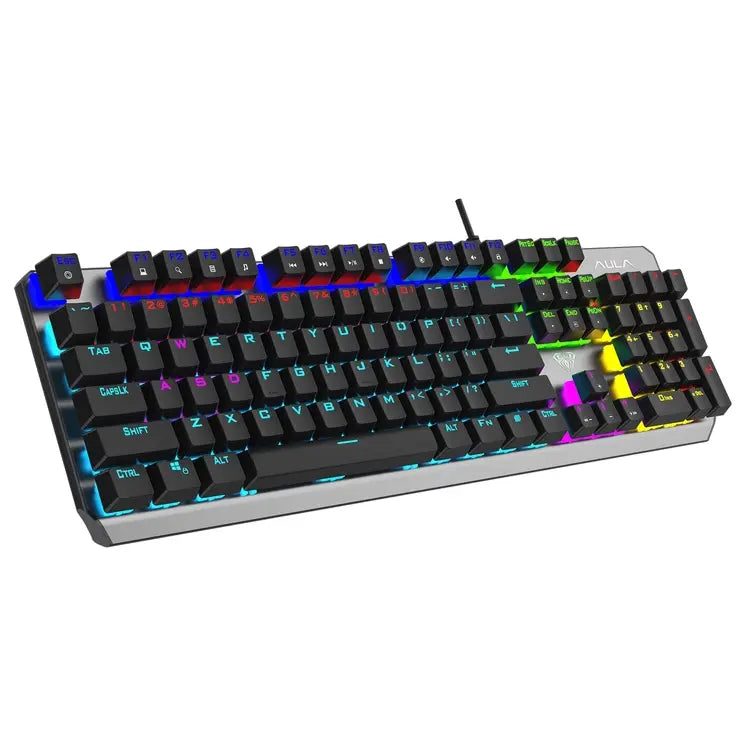 Aula F2066-II Wind Mechanical Keyboard Full Size USB Wired Rainbow LED Black