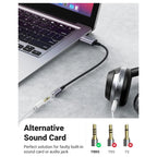 UGREEN USB To 3.5mm Jack Audio Adapter Sound Card, 24bit 96kHz, 9.8 Inch, 30757