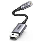 UGREEN USB To 3.5mm Jack Audio Adapter Sound Card, 24bit 96kHz, 9.8 Inch, 30757