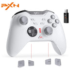 PXN P5 PC Gaming Controller, 2.4G Wireless, Hall Effect Joystick, Hall Triggers, 1000Hz, 3-Mode 2.4G BT SW, White