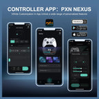 PXN P5 PC Gaming Controller, 2.4G Wireless, Hall Effect Joystick, Hall Triggers, 1000Hz, 3-Mode 2.4G BT SW, White