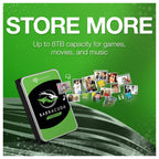 Seagate BarraCuda Internal Hard Drive 8TB SATA 6Gb/s 256MB Cache 3.5-Inch ST8000DM004