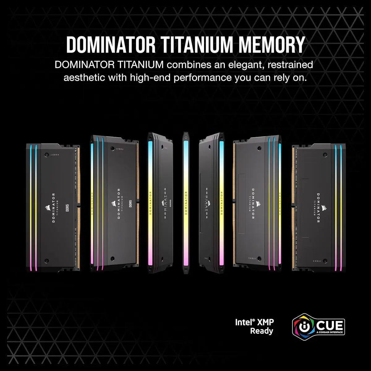 CORSAIR Dominator Titanium RGB DDR5 RAM 96GB 2x48GB DDR5 6600MHz CL32 Intel XMP iCUE Compatible Computer Memory Black CMP96GX5M2B6600C32