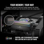 CORSAIR Dominator Titanium RGB DDR5 RAM 96GB 2x48GB DDR5 6600MHz CL32 Intel XMP iCUE Compatible Computer Memory Black CMP96GX5M2B6600C32
