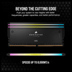 CORSAIR Dominator Titanium RGB DDR5 RAM 96GB 2x48GB DDR5 6600MHz CL32 Intel XMP iCUE Compatible Computer Memory Black CMP96GX5M2B6600C32