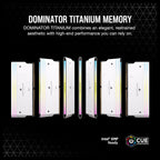 Corsair Dominator Titanium RGB DDR5 RAM 96GB 2x48GB 6600MHz CL32 Intel XMP iCUE Compatible White CMP96GX5M2B6600C32W