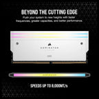 Corsair Dominator Titanium RGB DDR5 RAM 96GB 2x48GB 6600MHz CL32 Intel XMP iCUE Compatible White CMP96GX5M2B6600C32W