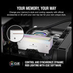 Corsair Dominator Titanium RGB DDR5 RAM 96GB 2x48GB 6600MHz CL32 Intel XMP iCUE Compatible White CMP96GX5M2B6600C32W