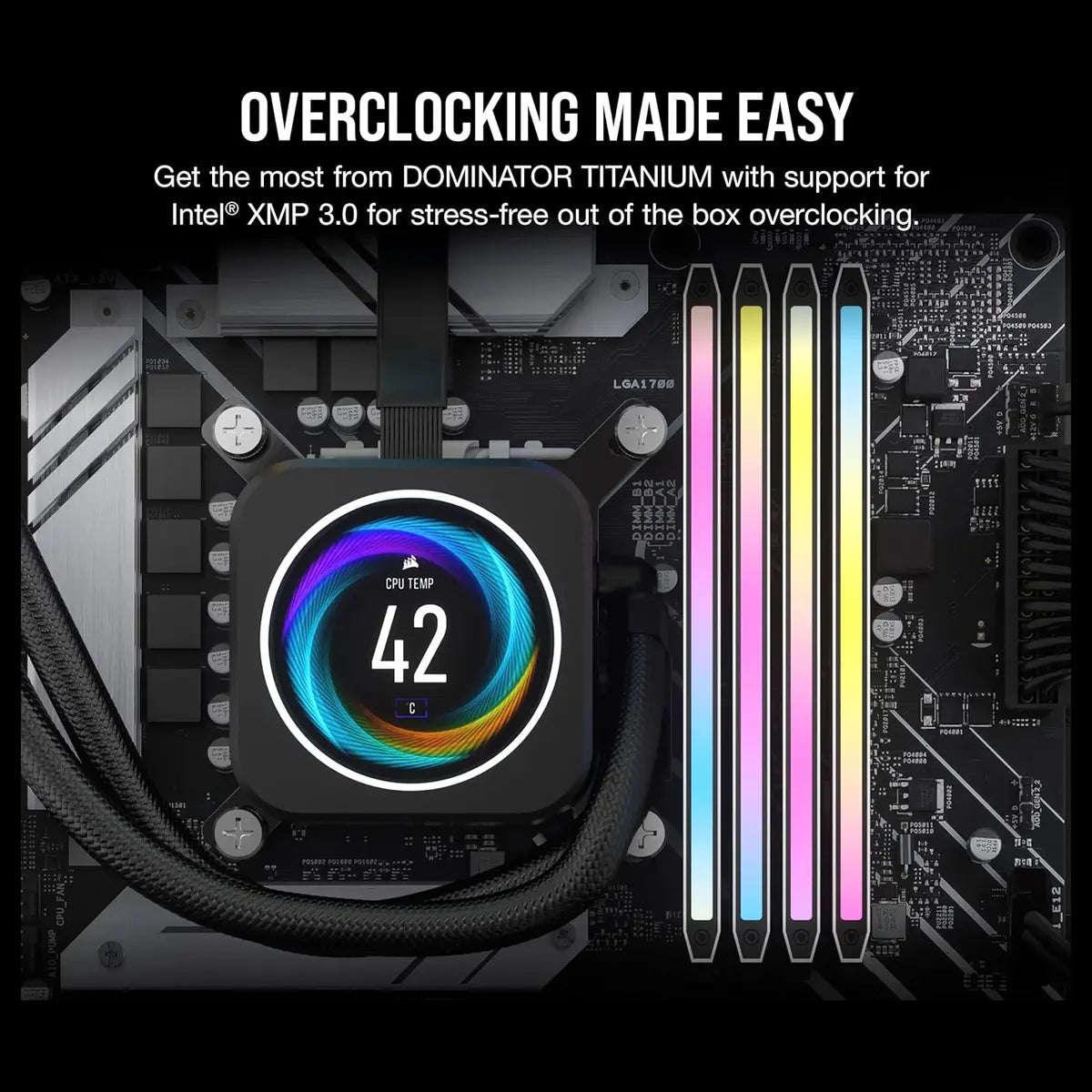 Corsair Dominator Titanium RGB DDR5 RAM 96GB 2x48GB 6600MHz CL32 Intel XMP iCUE Compatible White CMP96GX5M2B6600C32W