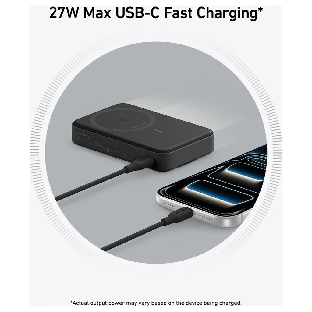 Anker MagGo Power Bank 10K 15W Qi2 Magnetic Charging with Smart Display A1654H11