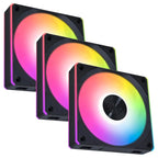 Lian Li UNI Fan CL Wireless 120 ARGB 120mm PWM Fans Triple Pack 2.4GHz Wireless Signal Dual Light Zones Black 12CL1W3B