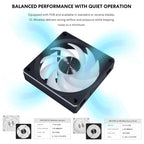 Lian Li UNI Fan CL Wireless 120 ARGB 120mm PWM Fans Triple Pack 2.4GHz Wireless Signal Dual Light Zones Black 12CL1W3B