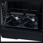 Lian Li LANCOOL 207 Digital Mid-Tower PC Case, Integrated 6' LCD Screen, ATX Compatibility, 4 Fans Pre-Installed, Black LAN207DX