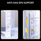 Lian Li O11 Vision Compact Mid Tower Computer Case, Back Connect Support, O11VPX, Black Steel Tempered Glass