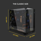 Lian Li O11 Vision Compact Mid Tower Computer Case, Back Connect Support, O11VPX, Black Steel Tempered Glass