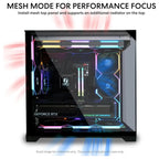 Lian Li O11 Vision Compact Mid Tower Computer Case, Back Connect Support, O11VPX, Black Steel Tempered Glass