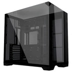 Lian Li O11 Vision Compact Mid Tower Computer Case, Back Connect Support, O11VPX, Black Steel Tempered Glass