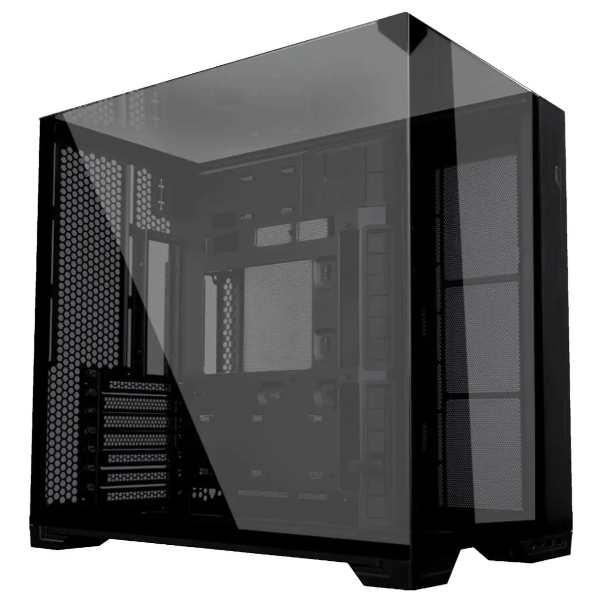 Lian Li O11 Vision Compact Mid Tower Computer Case, Back Connect Support, O11VPX, Black Steel Tempered Glass