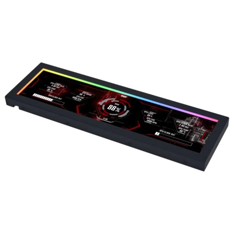Lian Li 8.8" Universal IPS Screen With Modular Freestanding Mount Case Bracket 1920x480 60Hz 500 Nits USB Plug and Play Metal Black