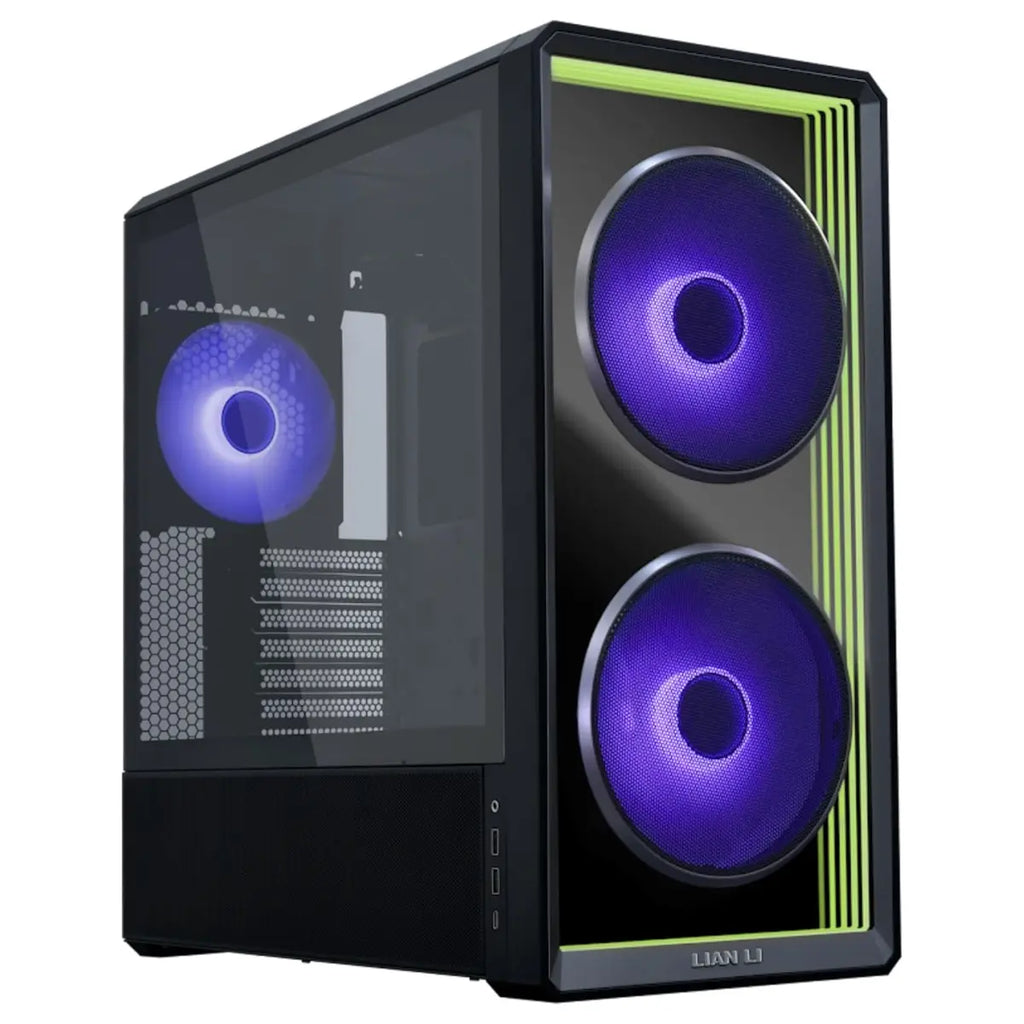 Lian Li LANCOOL 217 INF Mid Tower PC Gaming Case, Tempered Glass, Dual 170mm Front Fans Plus 140mm Rear Fan, Black