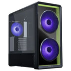 Lian Li LANCOOL 217 INF Mid Tower PC Gaming Case, Tempered Glass, Dual 170mm Front Fans Plus 140mm Rear Fan, Black