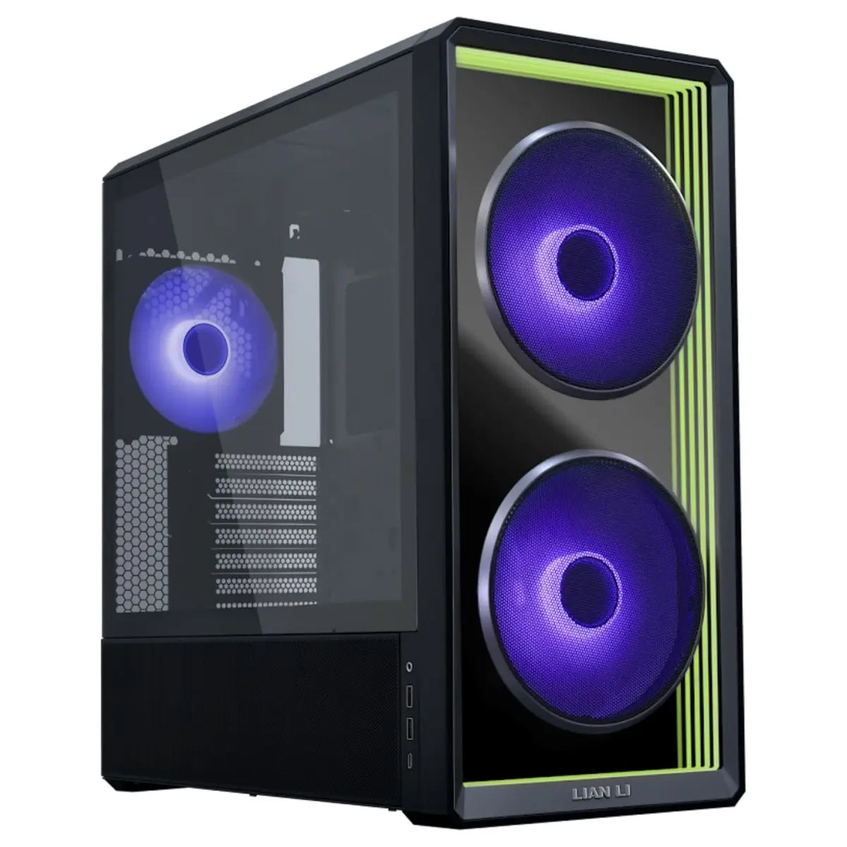 Lian Li LANCOOL 217 INF Mid Tower PC Gaming Case, Tempered Glass, Dual 170mm Front Fans Plus 140mm Rear Fan, Black