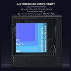 Lian Li LANCOOL 217 INF Mid Tower PC Gaming Case, Tempered Glass, Dual 170mm Front Fans Plus 140mm Rear Fan, Black