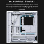 Lian Li LANCOOL 217 INF Infinity Mirror Computer Case Mid-Tower PC Gaming Case, Tempered Glass, White