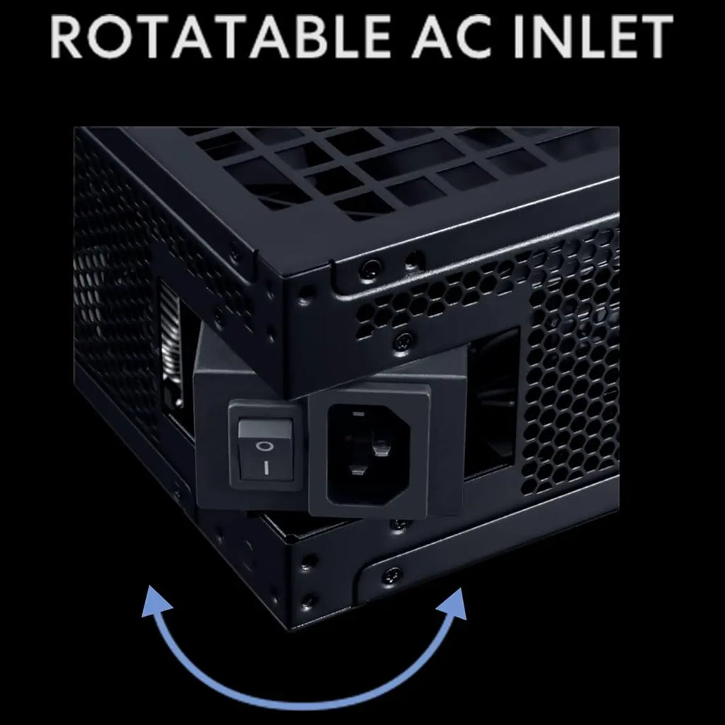 Lian Li RS 1000W Power Supply Fully Modular 80 Plus Gold ATX 3.1 PCIe 5.1 12V-2x6 Black RS1000G.B