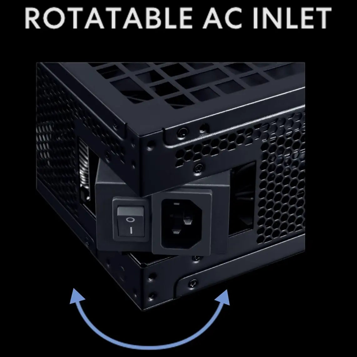 Lian Li RS 1200W Rotational Shift Fully Modular ATX Power Supply, ATX 3.1 PCIe 5.1, 12V-2x6 Cable, 80 Plus Gold, Black RS1200G.BH